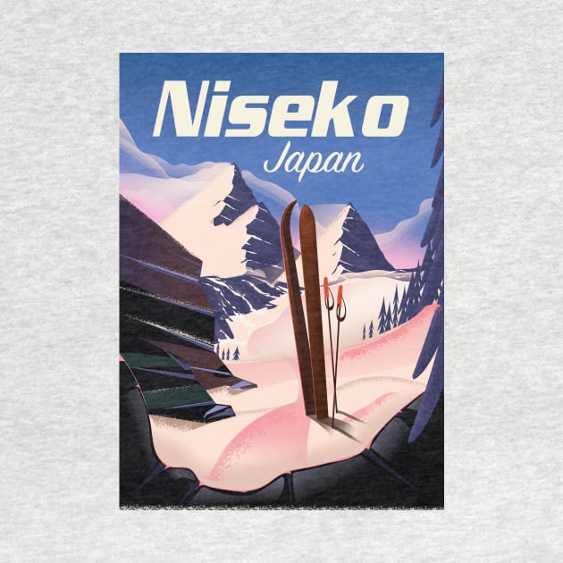 Niseko Hokkaido vintage style ski poster by nickemporium1